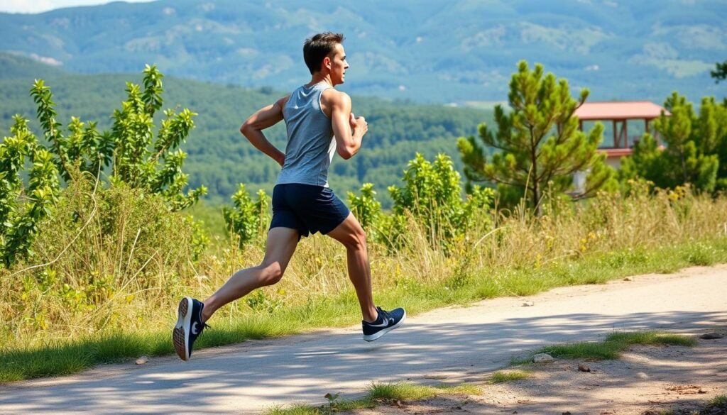 Correct running posture to reduce neck pain