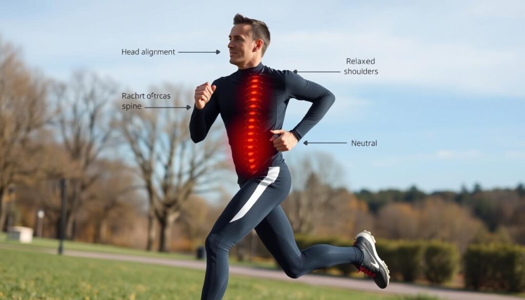 correct running posture to reduce neck pain