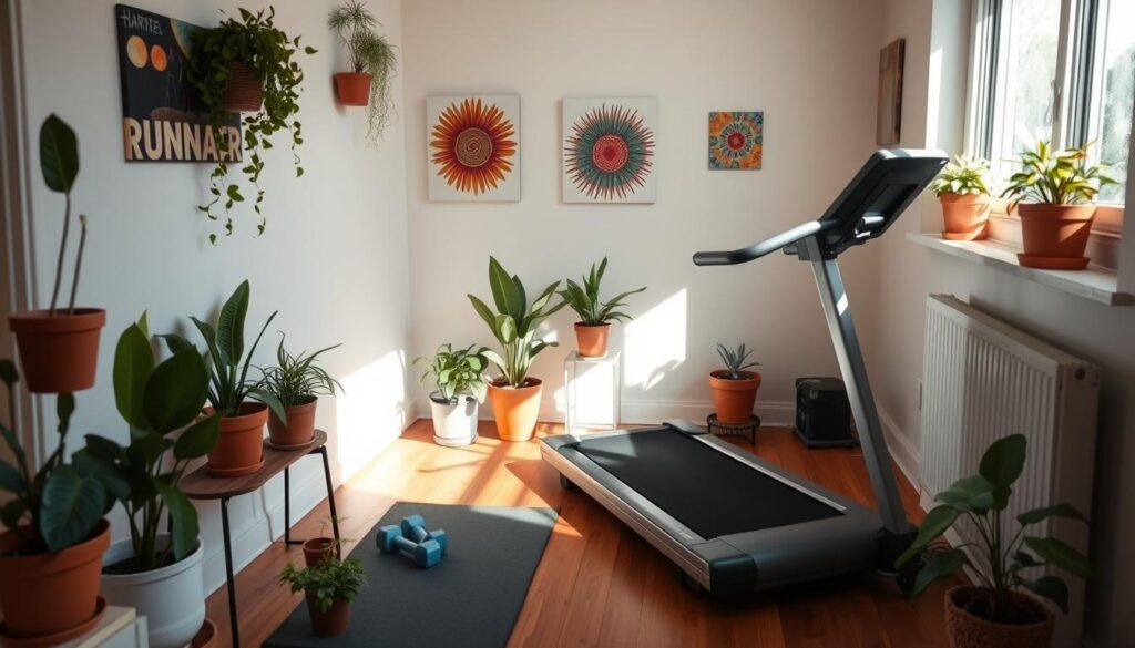 indoor running space in small home