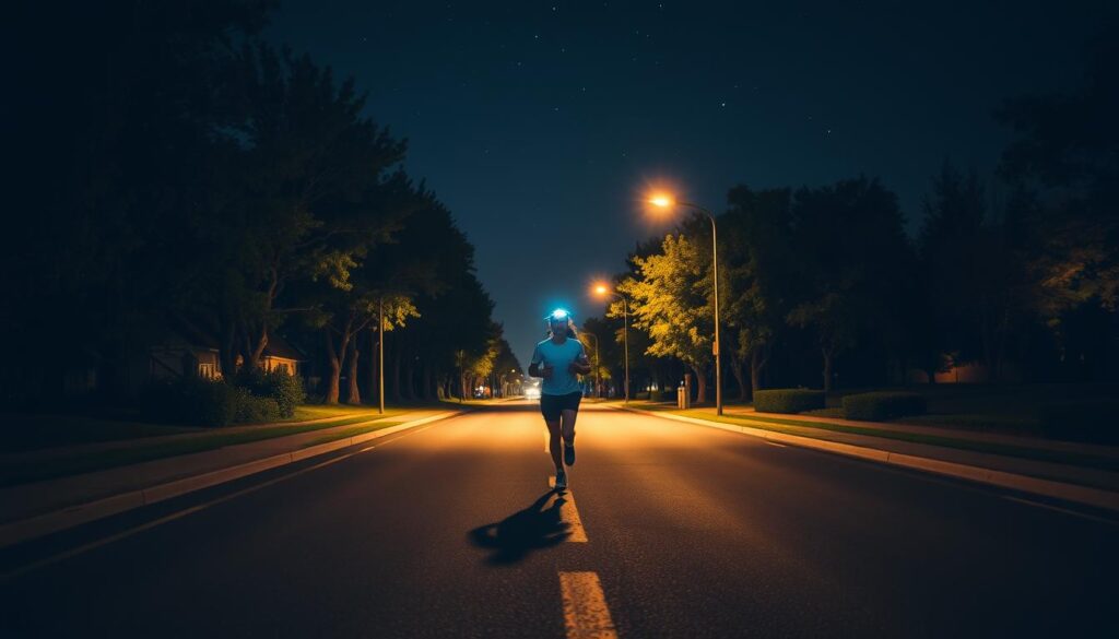 How to run safely at night with limited lighting