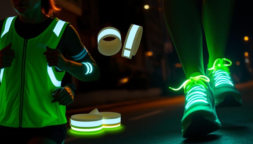 Reflective gear to enhance safety while running at night