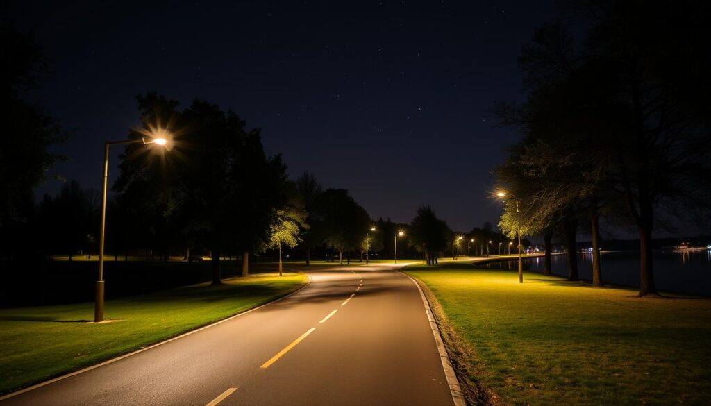 nighttime running path guide